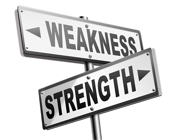 weakness-strength-sign-low
